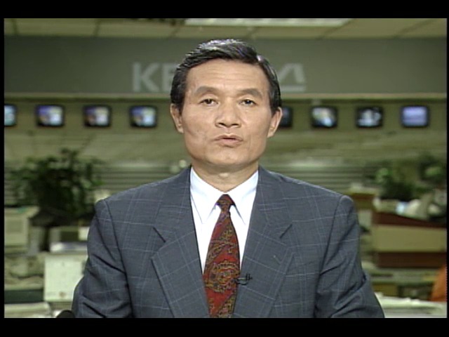 김영삼 대통령 방송위원들과 오찬