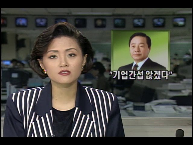 김영삼 대통령, "기업 간섭 않겠다"
