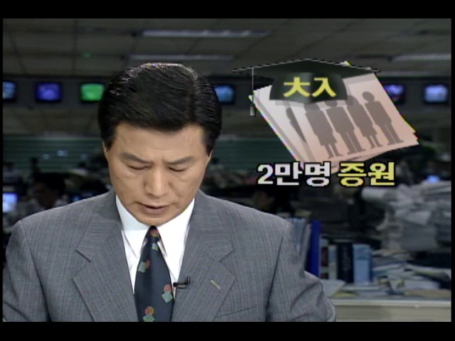 1995학년도 대학 입학정원 2만 명 증원