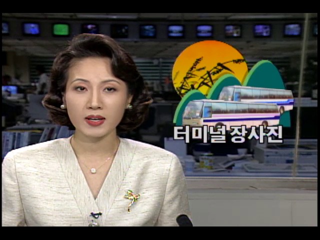 버스전용차선제 성공으로 터미널에 귀성객들 장사진