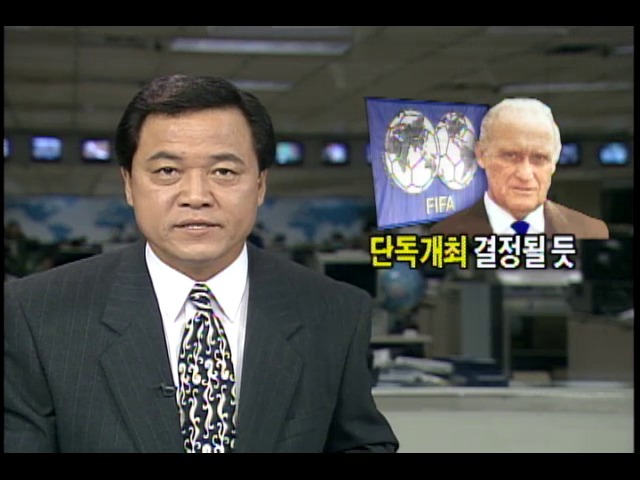 2천2년월드컵 단독개최 결정될 듯