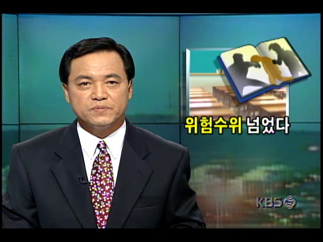 10대 학생폭력, 위험수준