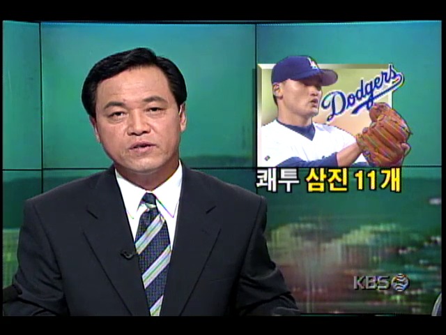 미국 프로야구 ; LA다저스 박찬호 선수, 애틀랜타 브레이브스 상대 8승