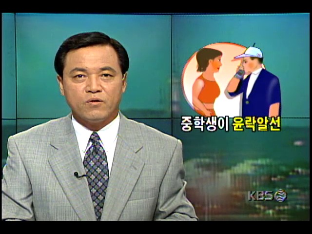 중학교 2학년 학생, 10대 소녀들 윤락알선