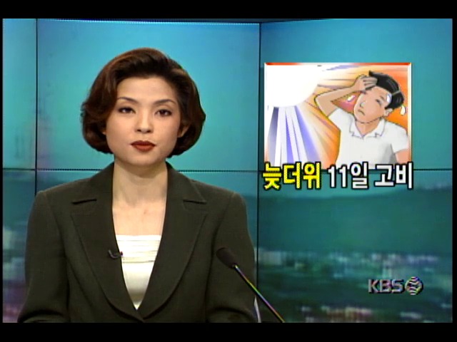 늦더위, 11일 고비로 약화