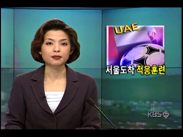 1998프랑스월드컵 최종예선; 서울 도착한 아랍에미레이트 축구팀 전력