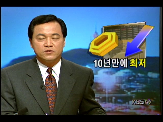 주가, 10년만에 최저치인 450대 폭락; 금리, 5년만에 최고치