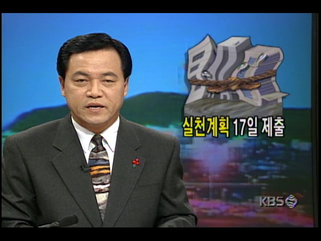 재계, 구조조정 실천계획 17일제출