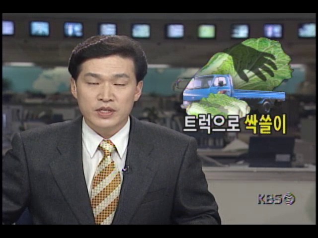 배추, 트럭으로 싹쓸이