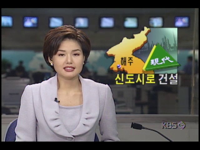 신도시로 건설...북한 해주공단 이르면 1999년 착공