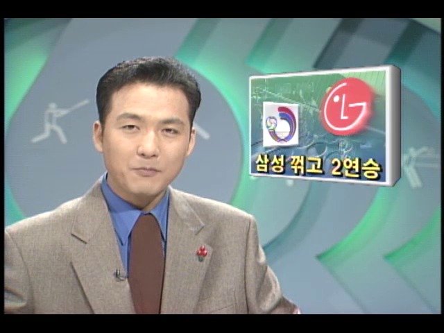 한국배구슈퍼리그 남자부, LG화재 2연승