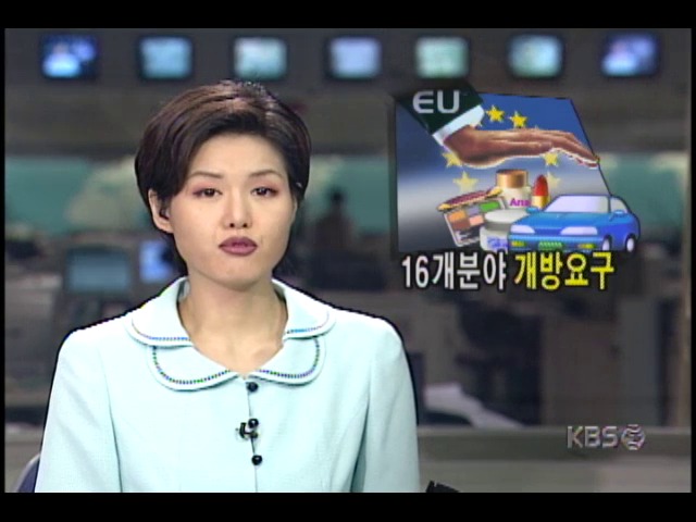 EU, 화장품.의약품.자동차등 16개분야대한 개방 정부에 공식요구 