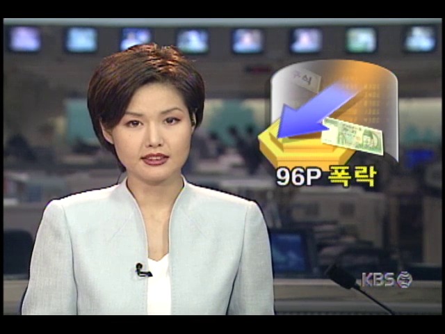 종합주가지수, 닷새째 96포인트 폭락