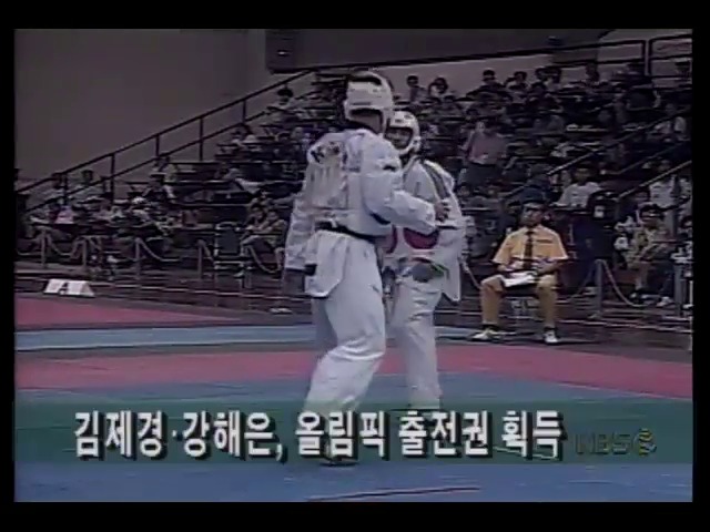 [스포츠 단신] 김제경 강해은 2000년 시드니올림픽, 태권도 출전권 획득
