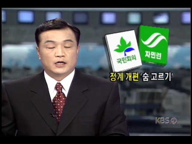 김종필 총리 기자회견; 여권 정계개편 일단 유보