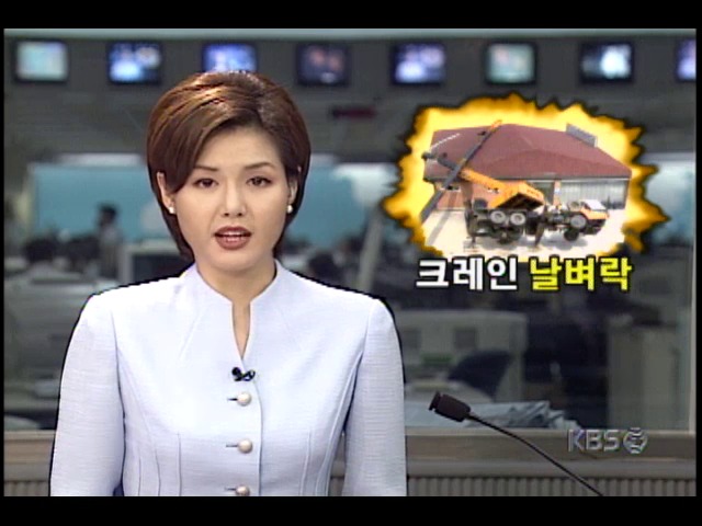 대형크레인 넘어지며 다른 크레인 덮쳐 2명사망