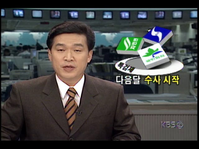 옷로비 의혹사건.조폐공사 파업유도사건 대한 특별검사제 법안협상 타결