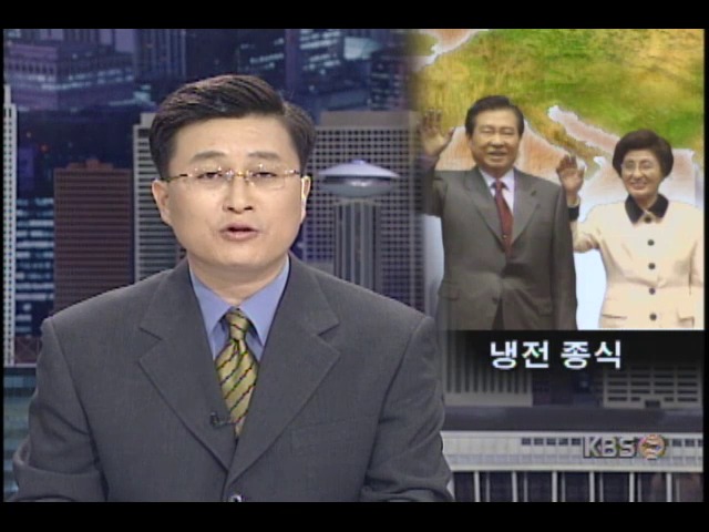 김대중 대통령, 10일간 유럽순방 마치고 귀국
