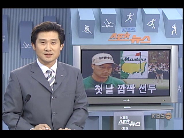 마스터스 골프, 디마프코 첫 날 깜짝 선두 