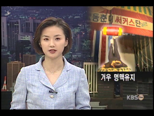 서커스 공연, 겨우 명맥유지 