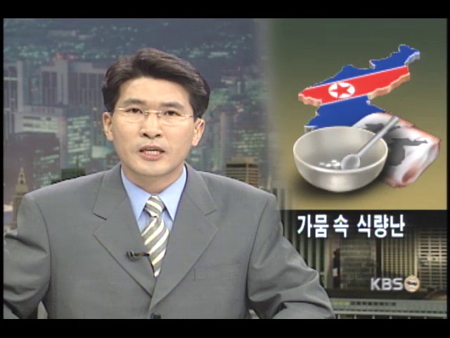 북한 가뭄 속 식량난 