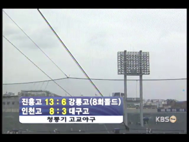 청룡기 야구, 진흥고 등 2회전 진출 
