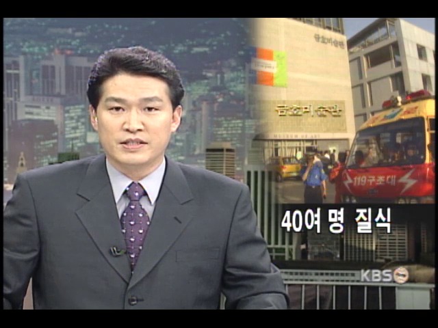 미술관 가스 누출 40여 명 질식 