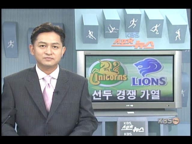 프로야구 현대.삼성 선두 경쟁 가열 