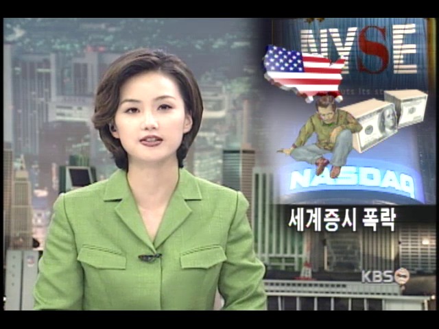 미 실업률 상승, 세계증시 폭락 