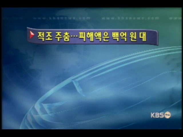 적조 주춤, 피해액 백억원대 예상 