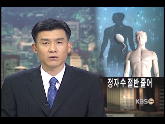 남성 정자수 절반으로 급감 