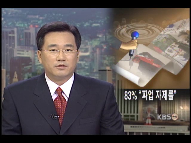 국민 83%, 월드컵 전 연대 총파업 반대 