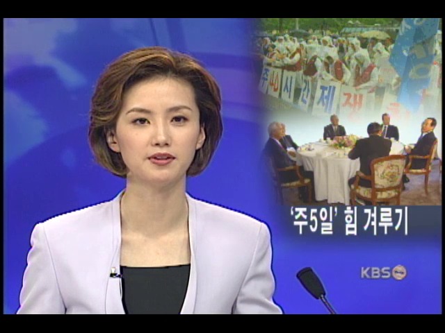 주5일제 재계-노동계 대립 격화 