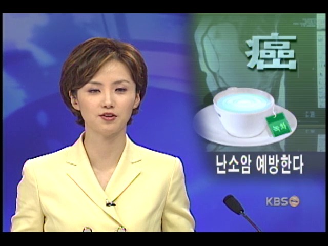 녹차 마시면 난소암 예방 