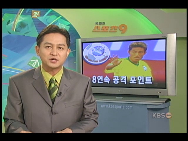 성남 김대의, 8연속 공격 포인트 