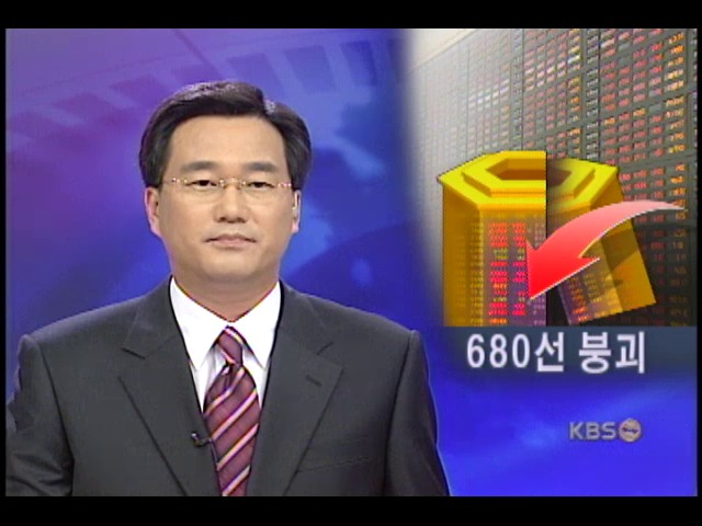 종합주가지수 680선 붕괴 