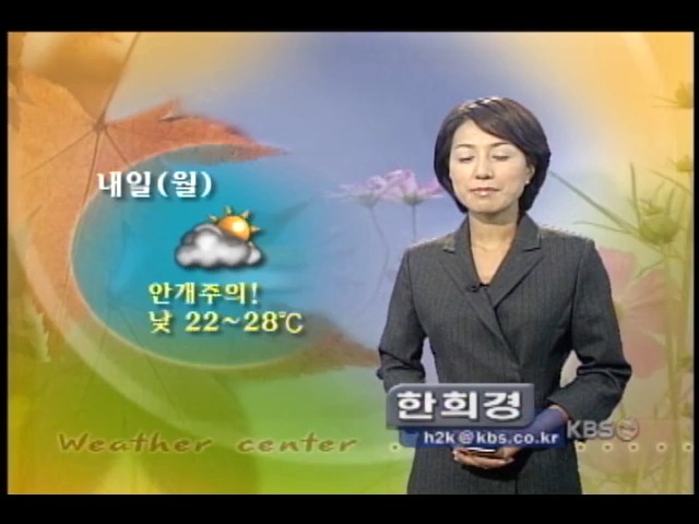 내일 전국적으로 구름 많이 낌 