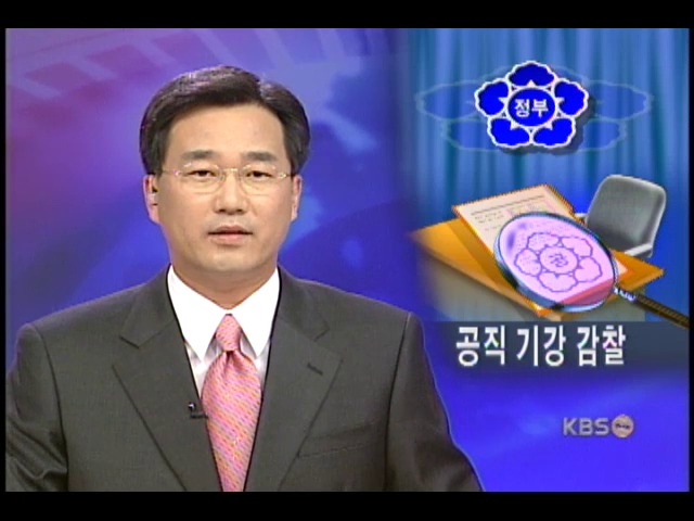 정부, 공직기강 고강도 감찰 