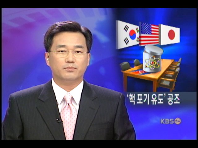 북 핵 포기 한미일 공조 강화 