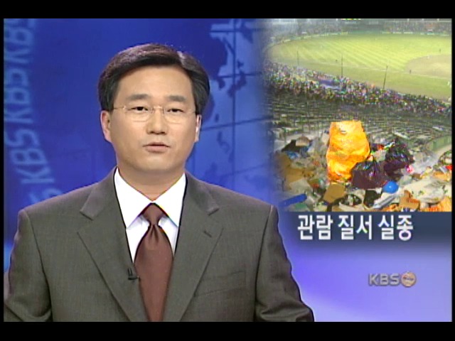월드컵 정신 실종, 관람예절 엉망 