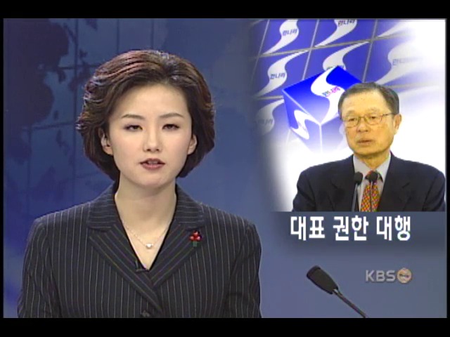 한나라, 과도 대행체제 출범 