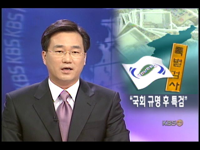 대북 송금 국회 증언 뒤 특검 추진 