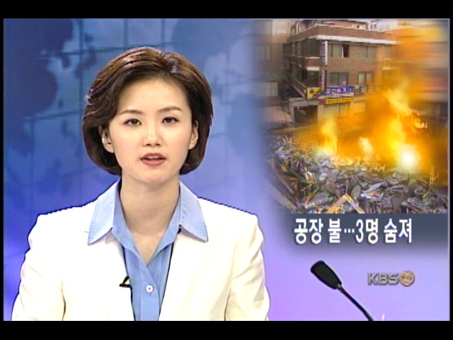 구두수선 공장 화재, 7명 사상 