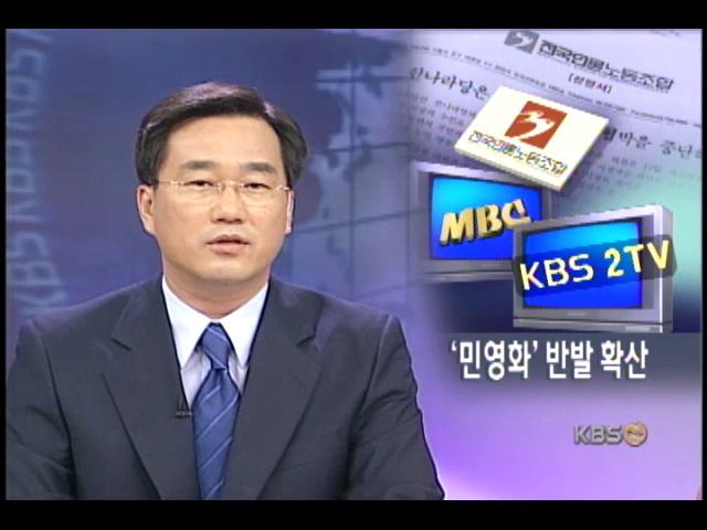 KBS 2TV 등 민영화안에 언론계 반발 