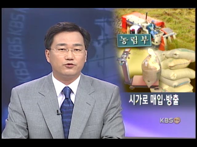 쌀 시가 매입.방출 추진 