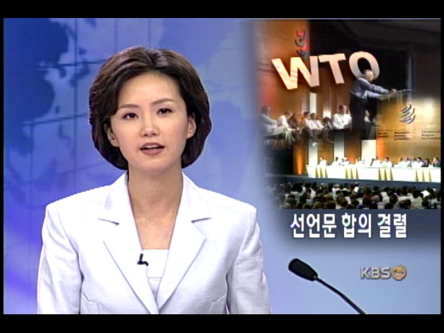 WTO 각료회의, 합의문 채택 실패 