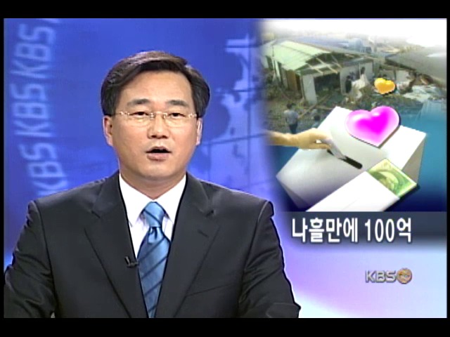 KBS 성금 나흘 만에 100억 돌파 