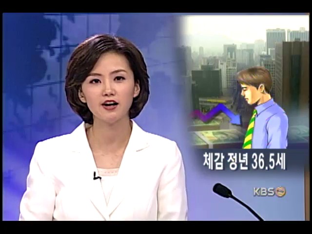 직장인 체감 정년 36.5살 