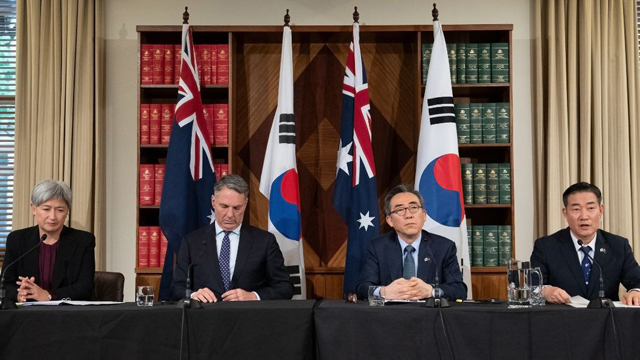 한-호주 외교·국방장관 회담 <br>개최…“한국과 오커스 협력 가능성 논의”