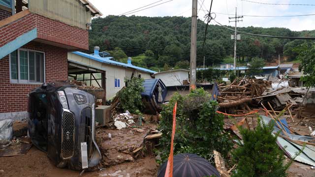 중대본, 집중호우에 사망 14명·실종 12명<br>…시설 피해 4,100여건